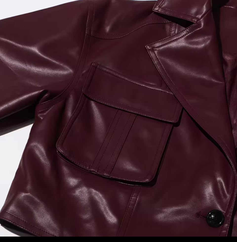 Aurelle | Adjustable Leather Jacket