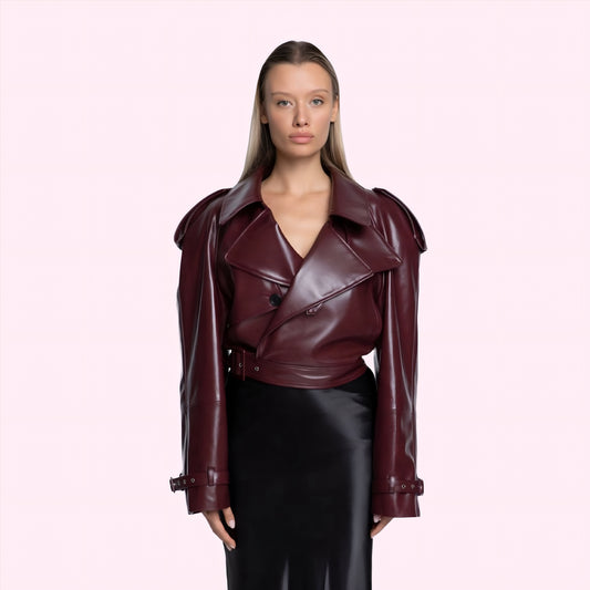 Aurelle | Adjustable Leather Jacket